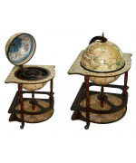 Глобус бар Сокровища древнего мира напольный со столом угловой