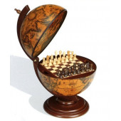 Глобус бар+шахматы Сокровища древнего мира настольный