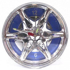 Часы настенные автомобильный диск синий 